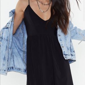 Nasty gal strapped slinky skater dress